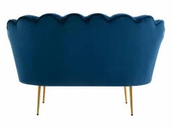 Sofá de 2 plazas de terciopelo azul noche DANDELION^Vente-unique Outlet
