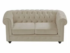 Vente-unique Sofás Chesterfield|Sofá - 2 Plazas|Sofá de 2 plazas de terciopelo color CHESTERFIELD