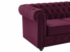 Sofá de 2 plazas de terciopelo color morado CHESTERFIELD^Vente-unique Sale