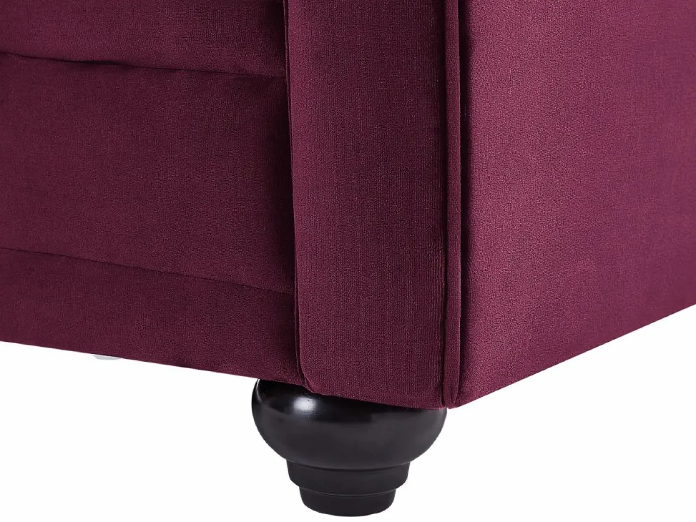 Sofá de 2 plazas de terciopelo color morado CHESTERFIELD^Vente-unique Sale
