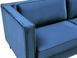 Vente-unique Todos Los Sofás|Sofá Vintage|Sofá de 3 plazas de terciopelo de estilo vintage MASULI