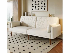 Sofá de 2 plazas de terciopelo , con respaldo y reposabrazos ajustables, de diseño moderno, para salón o dormitorio^OKWISH Clearance
