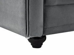 Vente-unique Sofá de 2 plazas de terciopelo antracita CHESTERFIELD Gris antracita Hot