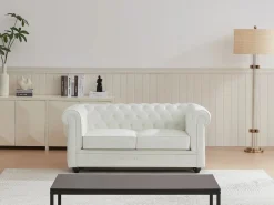 Vente-unique Sofás Chesterfield|Sofá - 2 Plazas|Sofá de 2 plazas en cuero de búfalo CHESTERFIELD