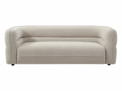 Vente-unique Sofá de 3 plazas en tejido chenilla producto eco-responsable TALIENA Beige Discount