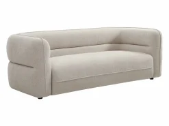 Vente-unique Sofá de 3 plazas en tejido chenilla producto eco-responsable TALIENA Beige Discount