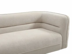 Vente-unique Sofá de 3 plazas en tejido chenilla producto eco-responsable TALIENA Beige Discount