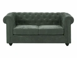 Vente-unique Sofás Chesterfield|Sofá - 2 Plazas|Sofá de 2 plazas en tela color CHESTERFIELD