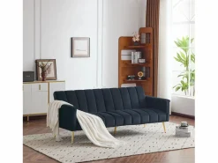 Merax Sofá De Terciopelo|Sofá - 3 Plazas|Sofá de 3 plazas en terciopelo - 3 en 1 - Respaldo y reposabrazos regulables - 184 x 79 x 71 cm - LERICI by Pascal Morabito