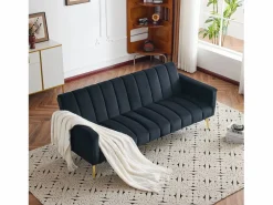 Merax Sofá De Terciopelo|Sofá - 3 Plazas|Sofá de 3 plazas en terciopelo - 3 en 1 - Respaldo y reposabrazos regulables - 184 x 79 x 71 cm - LERICI by Pascal Morabito