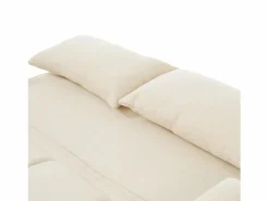 Sofá Relax|Sofá de 2 plazas extraíble - Sofá relax con respaldo regulable y 2 cojines - Lino