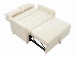 Sofá Relax|Sofá de 2 plazas extraíble - Sofá relax con respaldo regulable y 2 cojines - Lino