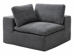 Vente-unique Sofá de 2 plazas modular en tejido CORTOLINE Gris antracita Sale
