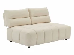 Vente-unique Sofá de 2 plazas movible hacia adelante y hacia atrás en tela texturizada APOLIU Beige Hot
