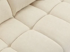 Vente-unique Sofá de 2 plazas movible hacia adelante y hacia atrás en tela texturizada APOLIU Beige Hot
