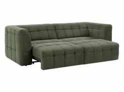 Vente-unique Sofá Relax|Sofá de 3 plazas reclinable con asiento deslizante eléctrico en tela NELOSA