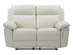 Vente-unique Sofá de 3+2 plazas relax de piel de búfalo PAKITA Marfil Online
