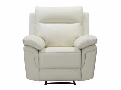 Vente-unique Sofá de 3+1 plazas relax de piel de búfalo PAKITA Marfil Hot