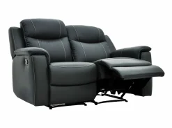 Sofá de 2 plazas relax de piel en color gris EVASION^Vente-unique Discount