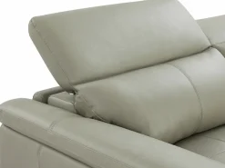Sofá de 3 plazas relax eléctrico de piel de becerro con reposacabezas AZIDEE II^Vente-unique Online