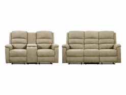 Sofá de 3+2 plazas relax eléctrico tela con tableta NEVERS^Vente-unique Discount