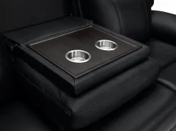 Sofá de 3 plazas relax eléctrico de piel con tableta bar KENNETH^Vente-unique Hot