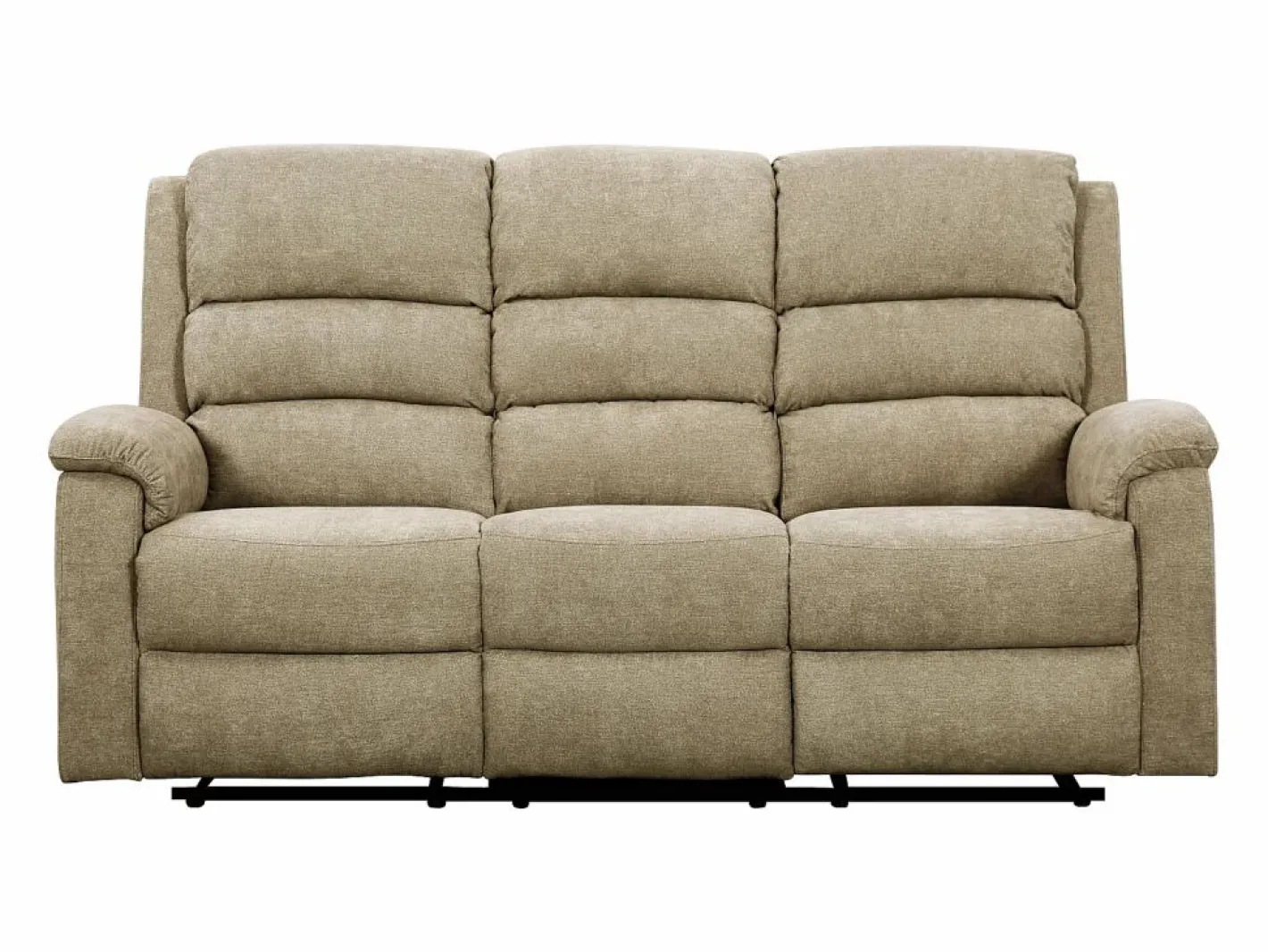 Vente-unique Sofá Relax|Sofá de 3 plazas relax eléctrico de tela con tableta NEVERS