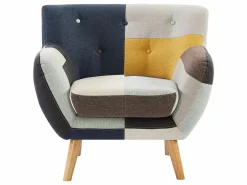 Vente-unique Sofá de 3 plazas, sofá de 2 plazas y sillón en tejido patchwork SERTI II Multicolor Sale