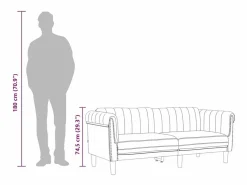 Sofá de 2 plazas terciopelo oscuro^vidaxl