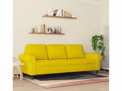 Clicnbuy Sofá de 3 plazas terciopelo 180 cm Amarillo Hot