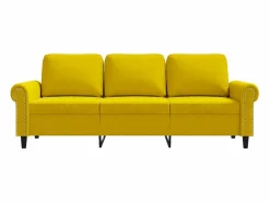 Clicnbuy Sofá de 3 plazas terciopelo 180 cm Amarillo Hot