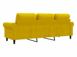 Clicnbuy Sofá de 3 plazas terciopelo 180 cm Amarillo Hot