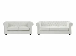 Sofá de 3 plazas y 2 plazas en imitación cuero CHESTERFIELD^Vente-unique New