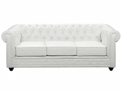 Sofá de 3 plazas y 2 plazas en imitación cuero CHESTERFIELD^Vente-unique New