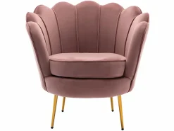 Sofá de 2 plazas y silla estilo concha de terciopelo DANDELION^Vente-unique Discount
