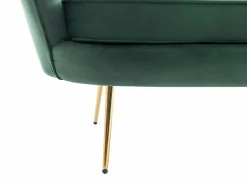 Vente-unique Conjunto Sofá Y Sillón|Sofá de 2 plazas y sillón con forma de concha de terciopelo DANDELION