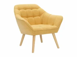 Sofá de 2 plazas y sillón de tela amarillo CASERTA^Vente-unique Clearance