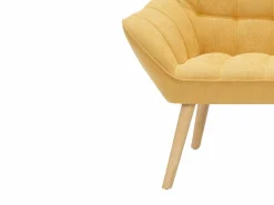 Sofá de 2 plazas y sillón de tela amarillo CASERTA^Vente-unique Clearance