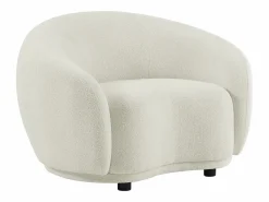 Vente-unique Conjunto Sofá Y Sillón|Sofá de 3 plazas y sillón en tejido de rizo marfil BOVANA de Pascal Morabito