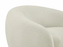 Vente-unique Conjunto Sofá Y Sillón|Sofá de 3 plazas y sillón en tejido de rizo marfil BOVANA de Pascal Morabito