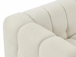 Sofá de 3 plazas y sillón en tela bouclé marfil LERICI de Pascal Morabito^Vente-unique Online