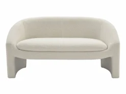 Vente-unique Conjunto Sofá Y Sillón|Sofá de 2 plazas y sillón en tejido tela de rizo OSSANA