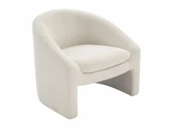 Vente-unique Conjunto Sofá Y Sillón|Sofá de 2 plazas y sillón en tejido tela de rizo OSSANA