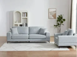 Sofá de 3 plazas y sillón en tela texturizada JAMOLO^Vente-unique Discount