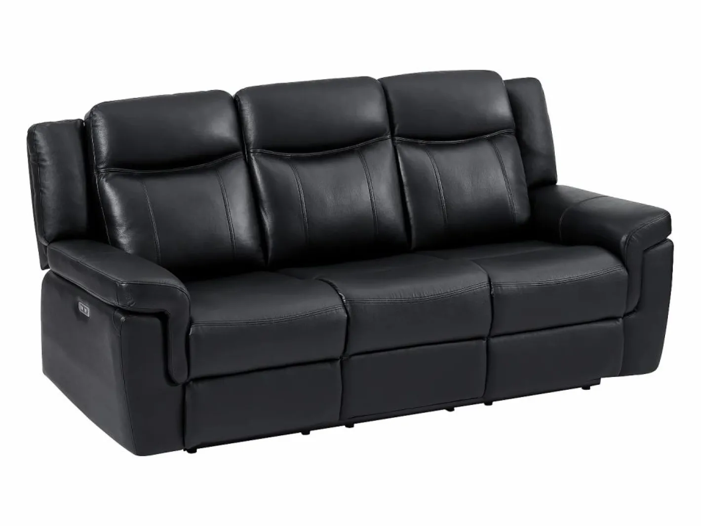 Sofá de 3 plazas y sillón relax eléctrico de piel KENNETH^Vente-unique