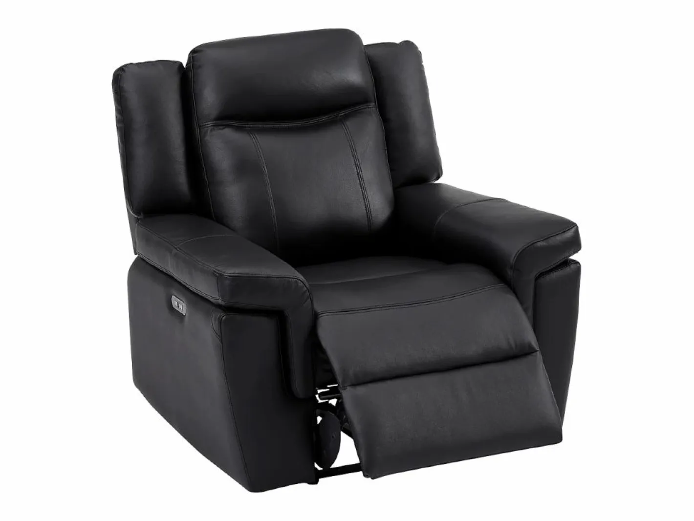 Sofá de 3 plazas y sillón relax eléctrico de piel KENNETH^Vente-unique