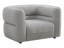 Vente-unique Sofá de 3 plazas y un sillón en tela de chenilla TALIENA Gris Clearance