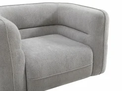 Vente-unique Sofá de 3 plazas y un sillón en tela de chenilla TALIENA Gris Clearance