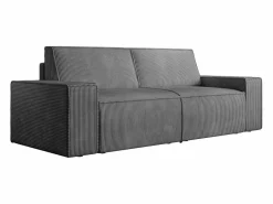 Vente-unique Sofá de 3 y 2 plazas de terciopelo AMELIA Gris antracita Discount
