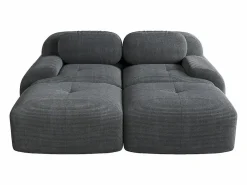 KOMHTOM Conjunto Sofás|Sofá de dos plazas de terciopelo a cuadros, antideslizante, con reposabrazos ergonómicos y acolchado mullido de alta resistencia, .